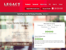 Tablet Screenshot of legacytermiteandpest.com